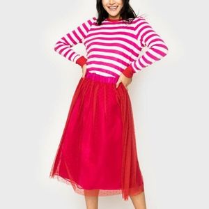 Gibson Sloan Mesh Swiss Dot Skirt